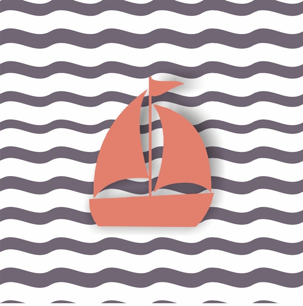 Wave Plum White Rust Boat