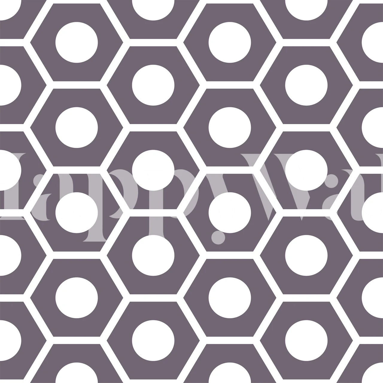 Geometric purple and white bicolor hexagon wallpaper