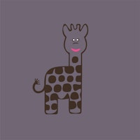 Dark plum Violet Giraffe carta da parati