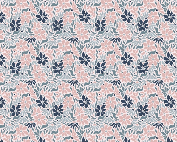 Groovy Flower Pink Blue