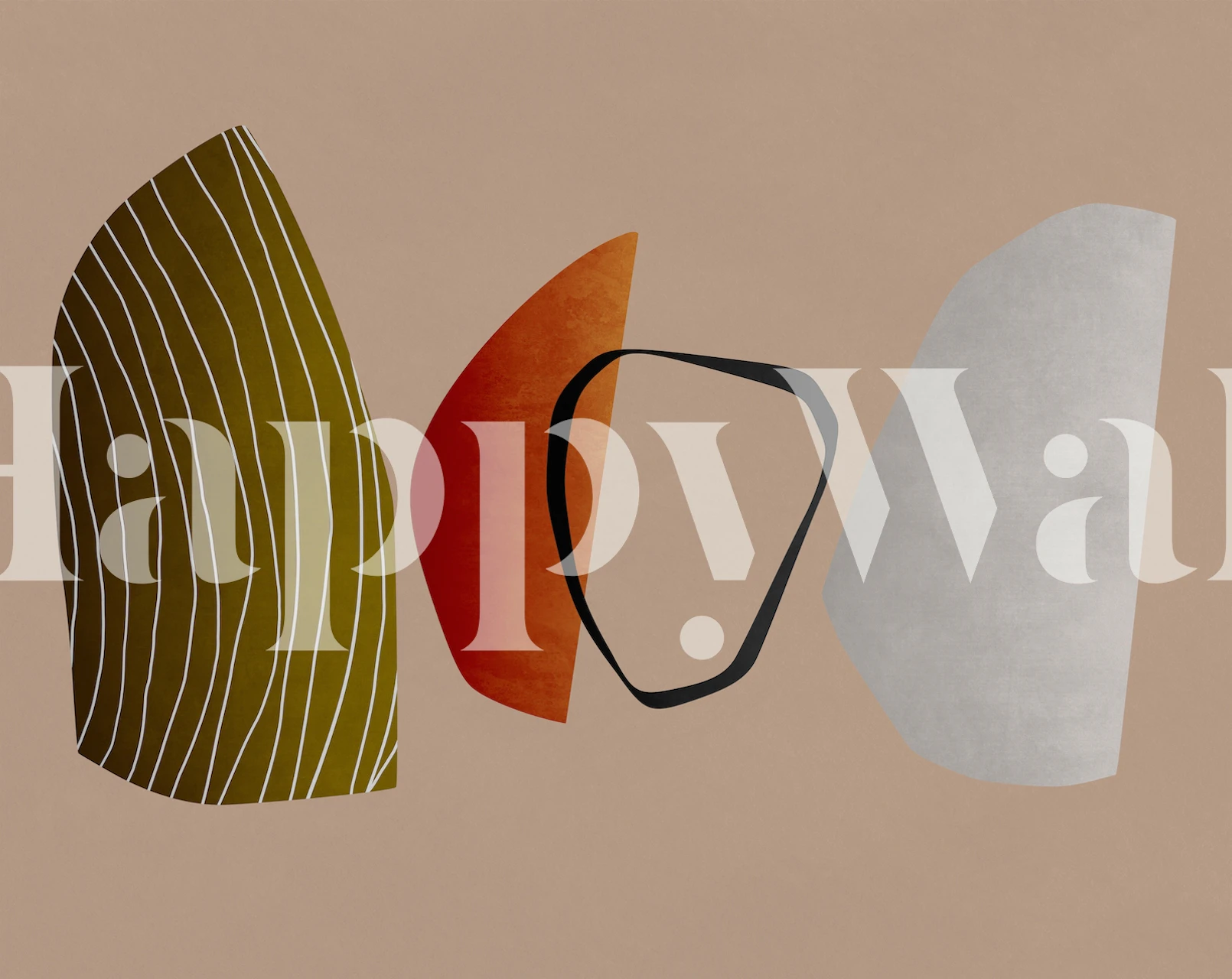 Abstraktes Tapetdesign in einem Raum