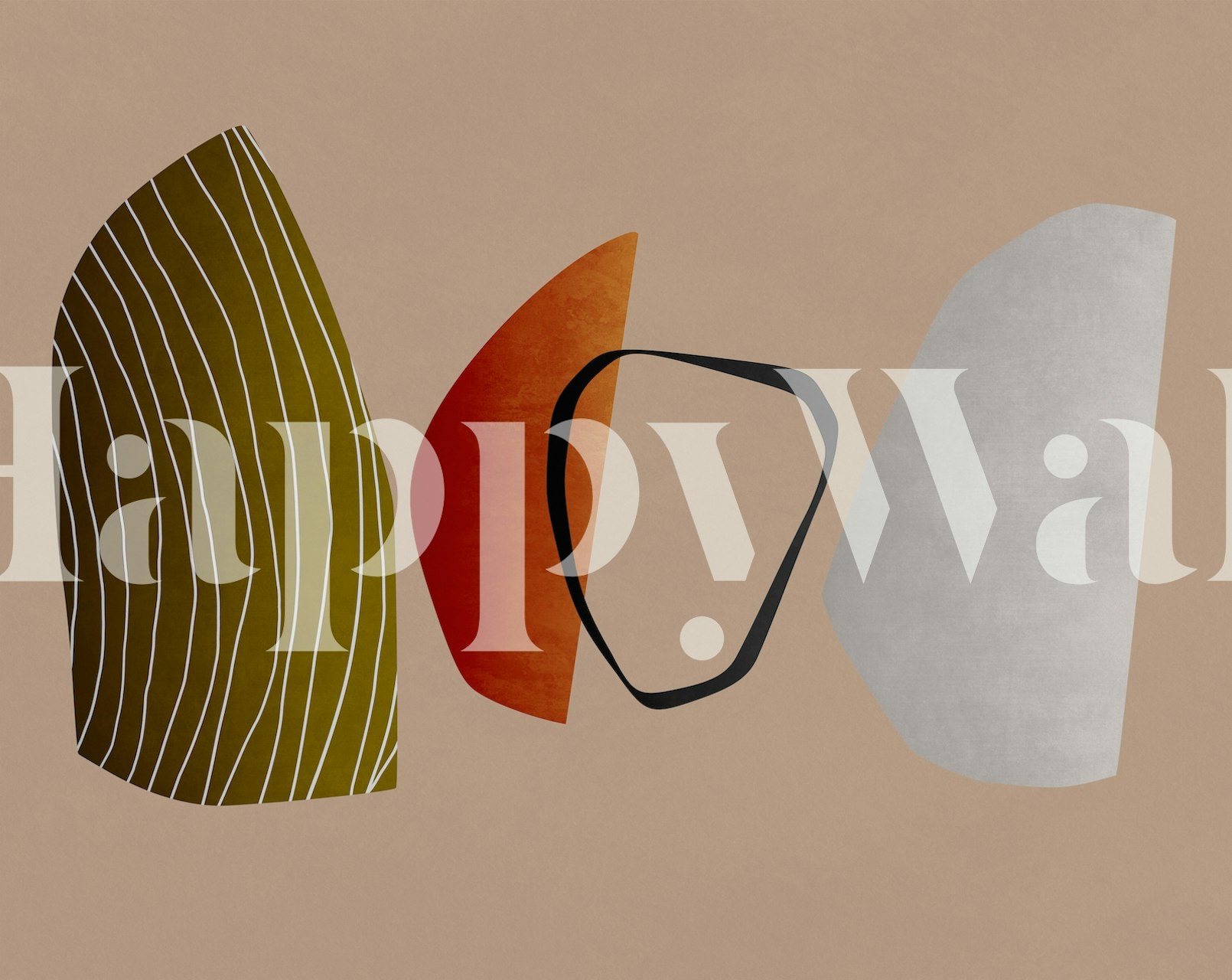 Αφηρημένος σχεδιασμός ταπετσαρίας σε ένα δωμάτιο