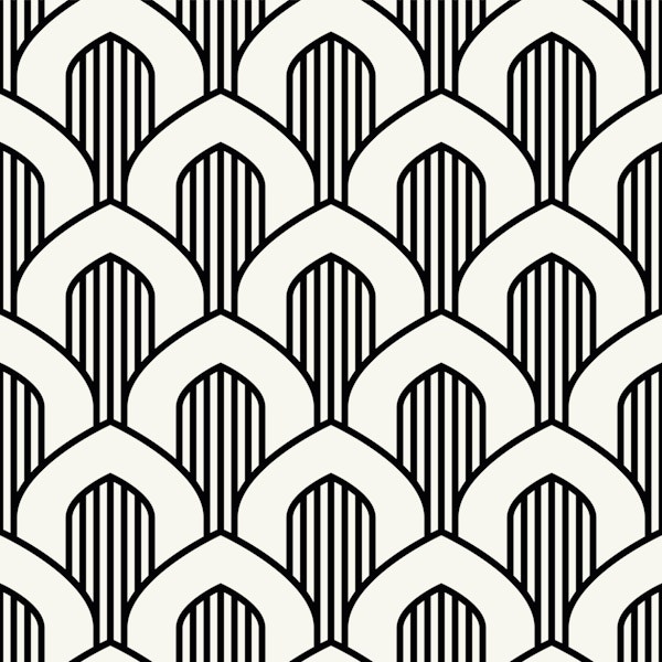 Art deco stylish arches