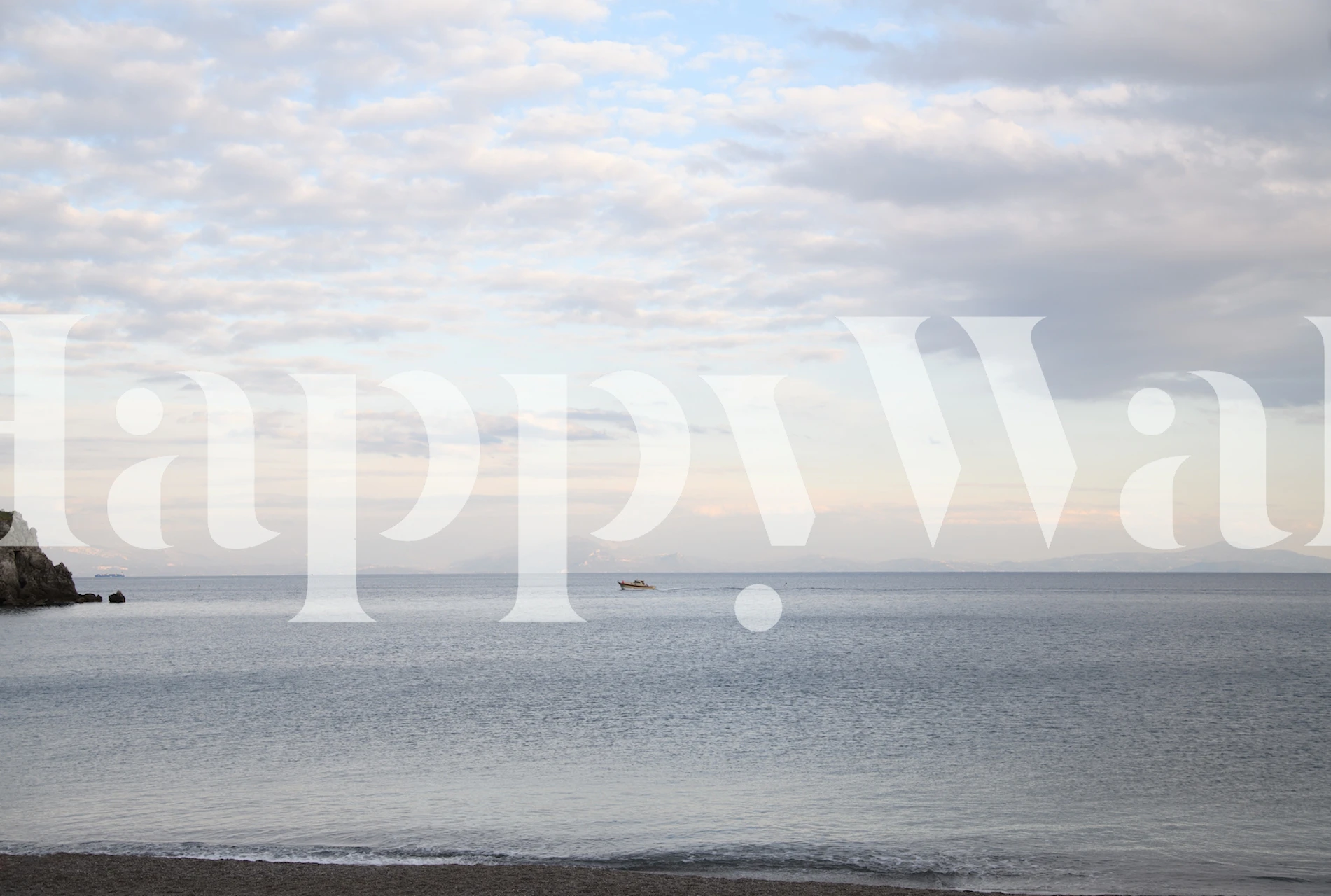 Amalfi coast sea view at sunrise wall mural