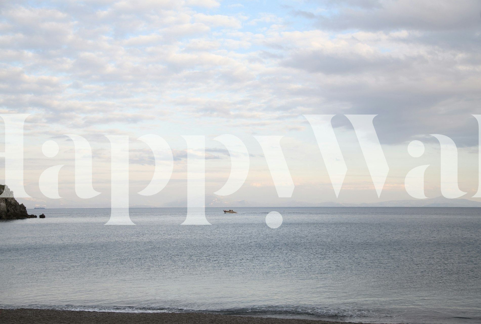 Amalfi coast sea view at sunrise wall mural