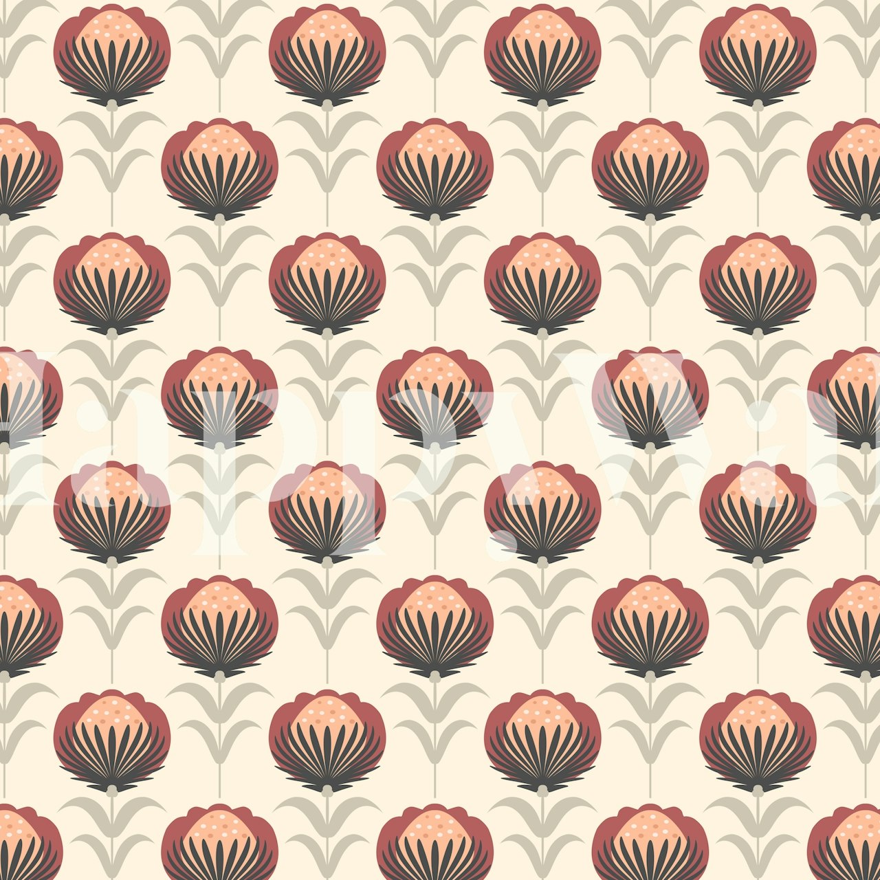 Tapeta Victorian Floral Art Deco v pokoji