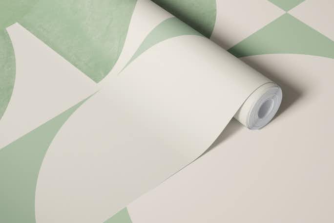 Green Vintage Geometricwallpaper roll