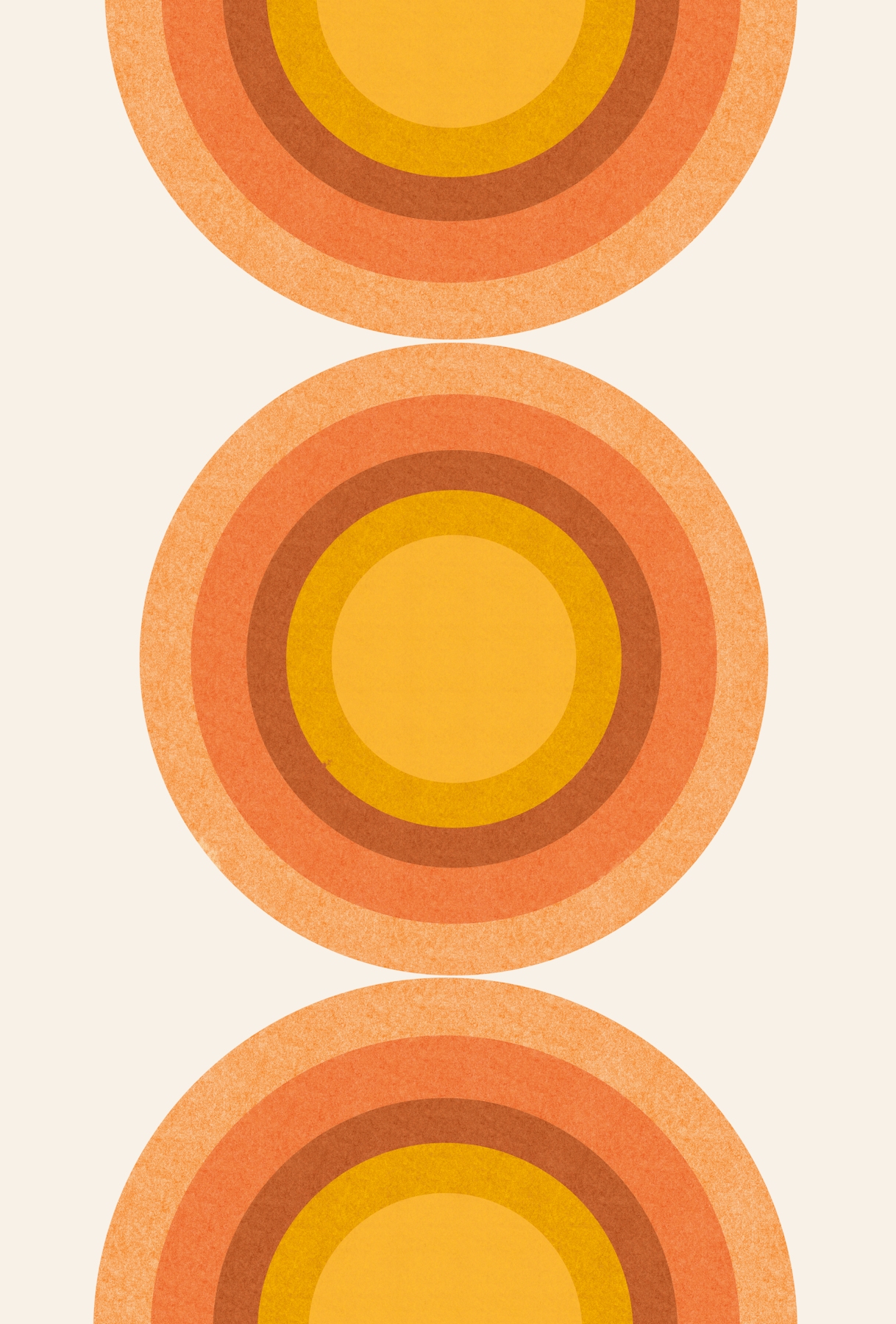 Retro Orange Boho Sun Wallpaper Happywall