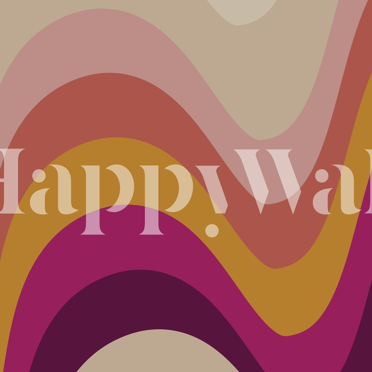 Retro Boho Wave tapet visad i ett rum