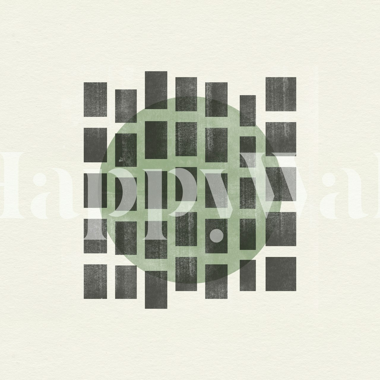 Papel de parede Minimalist Japandi design em um quarto