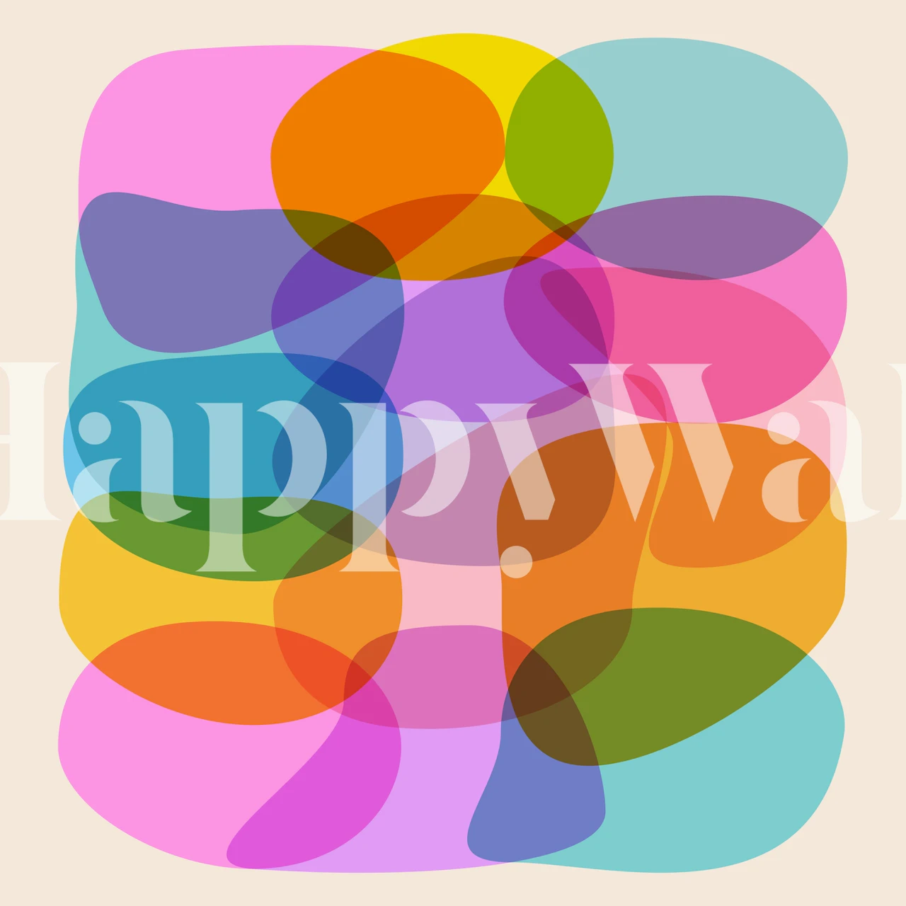 Color Overlap wallpaper in a room