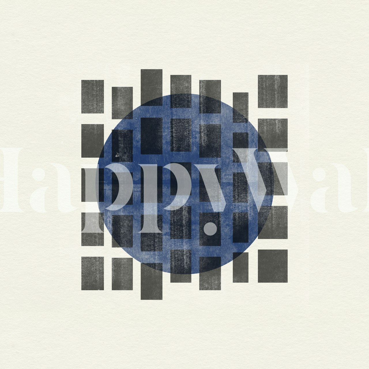 Geometric blue and black pattern wallpaper