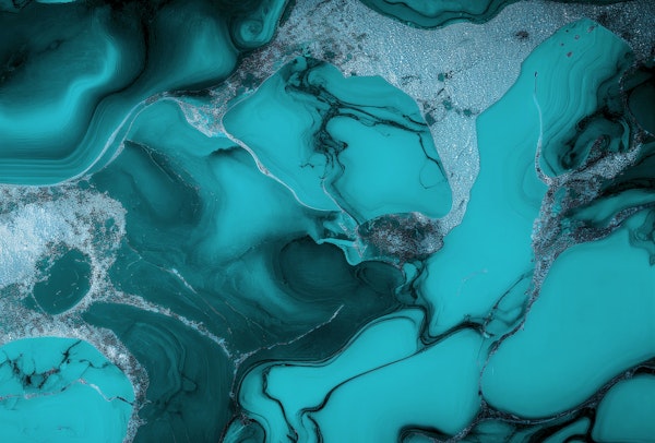 Fancy Faux Marble Teal