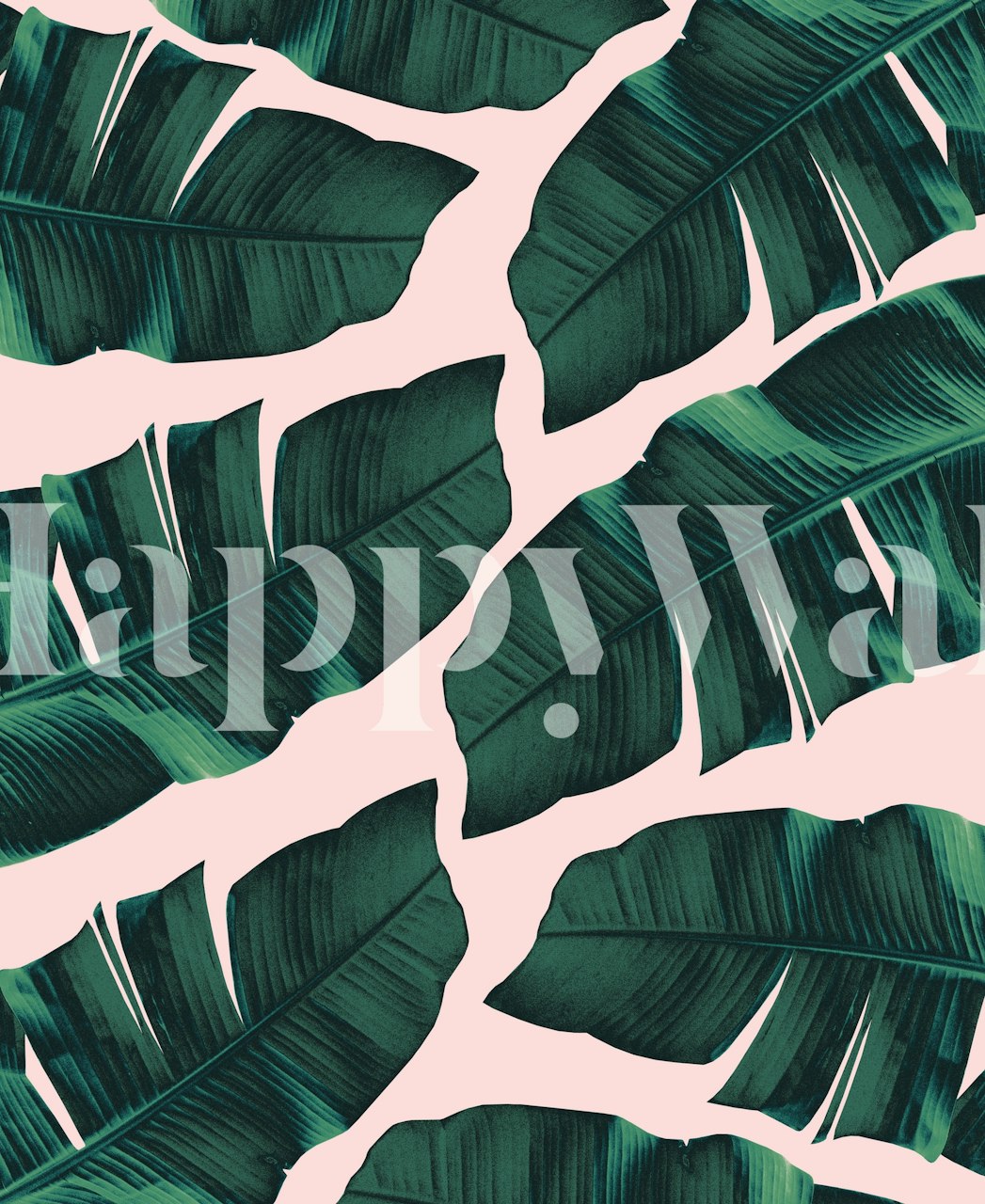 Blush Banana Leaves 2 wallpaper in a room