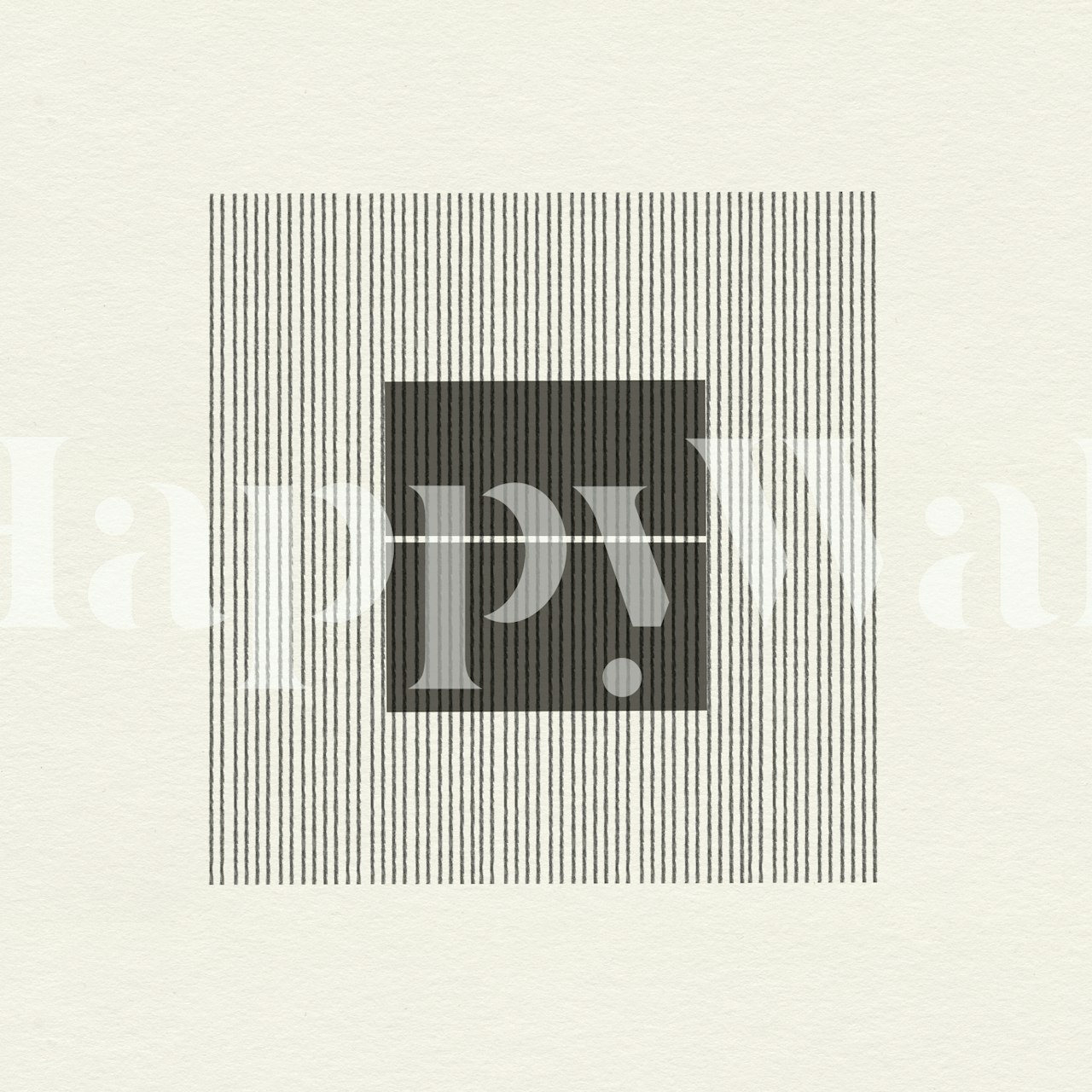 Black and white striped wallpaper with minimalist design