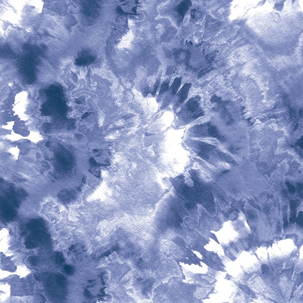 Blue Watercolored Tie Dye