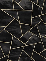 Black Ink Gold Geometric 1 ταπετσαρία