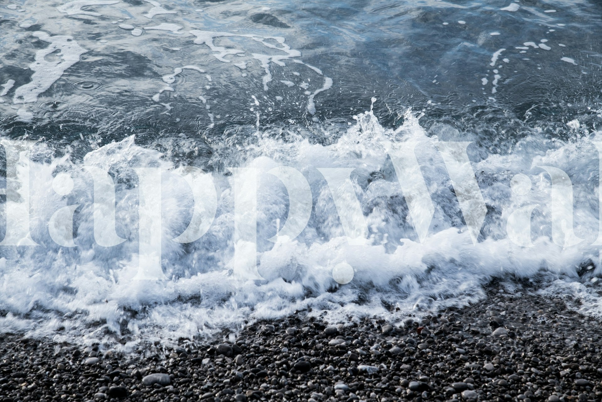 Amalfi Coast vagues sur le rivage de galets papier peint