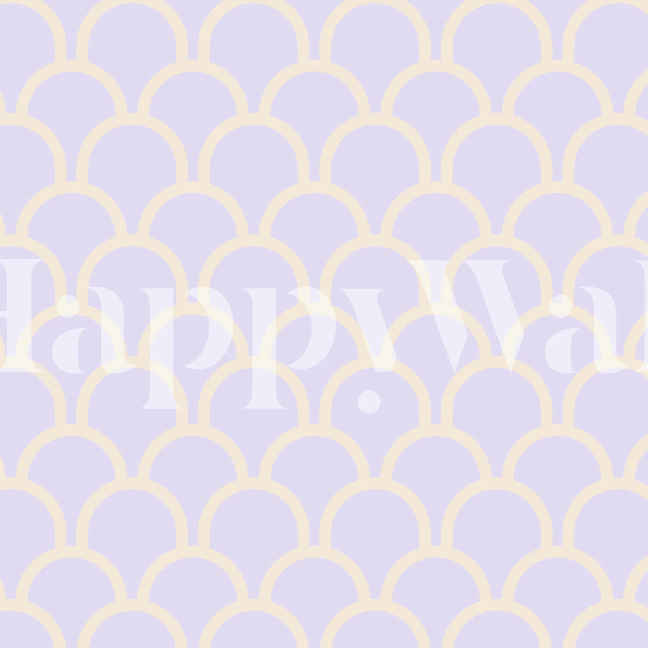 Scallop Lilac wallpaper in interior setting