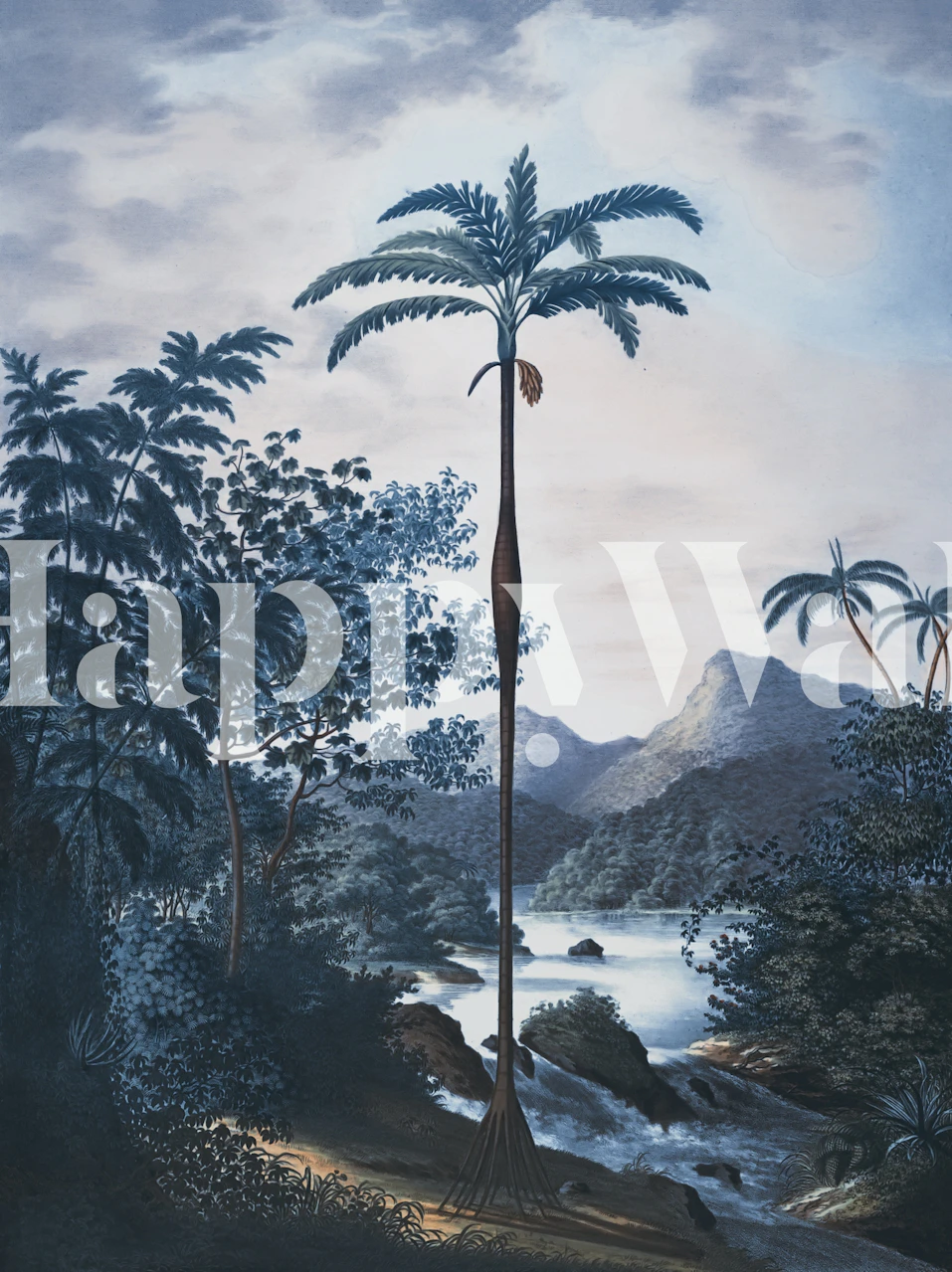 Blue Hour In Paradise wallpaper in a room