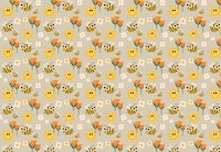Happy bees and sunshine pearl papel de parede