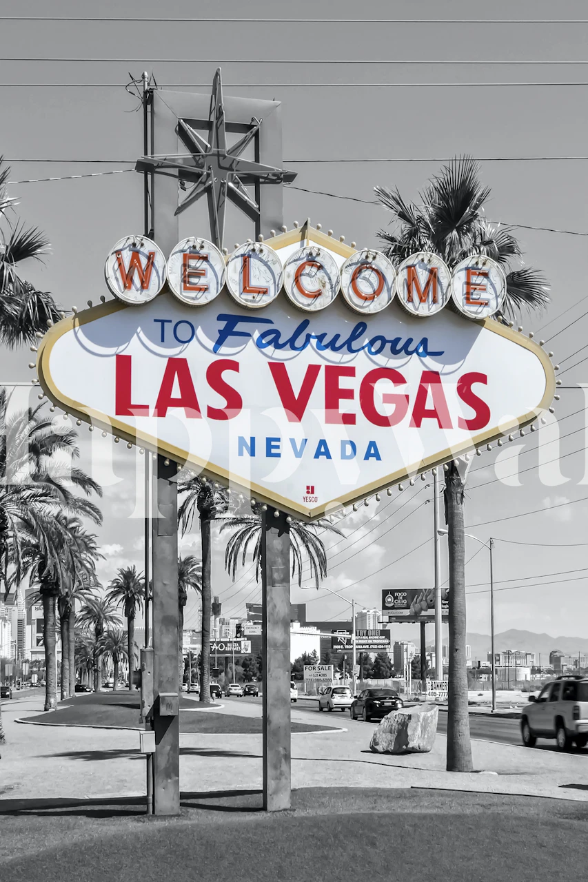 Las Vegas logga in colorkey med svart och vit bakgrund