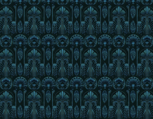 Art Deco Turquoise Teal Luxury