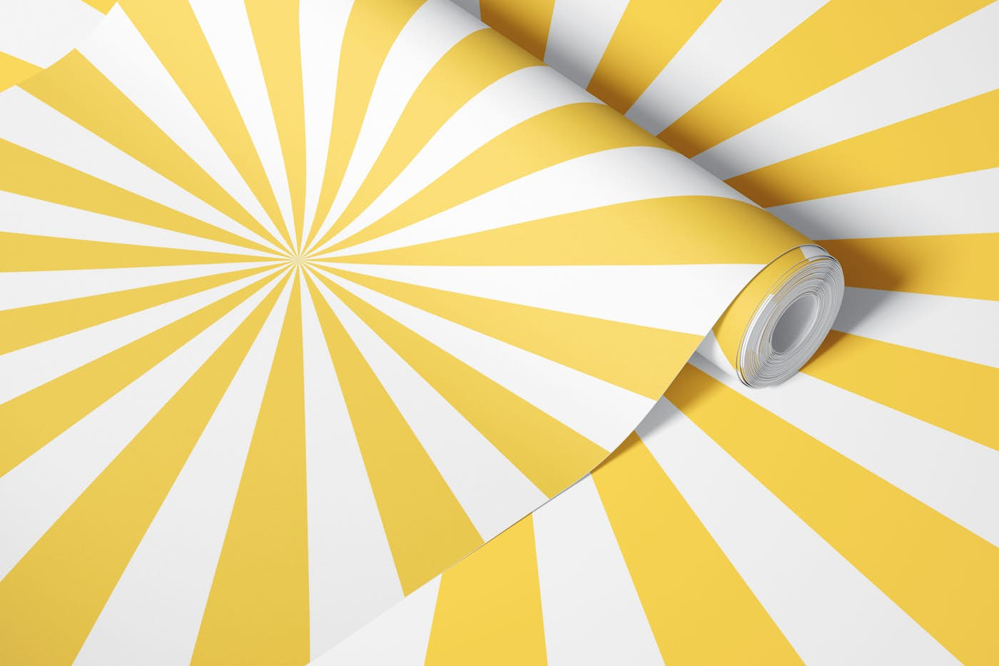 Sunburst yellow wallpaper roll