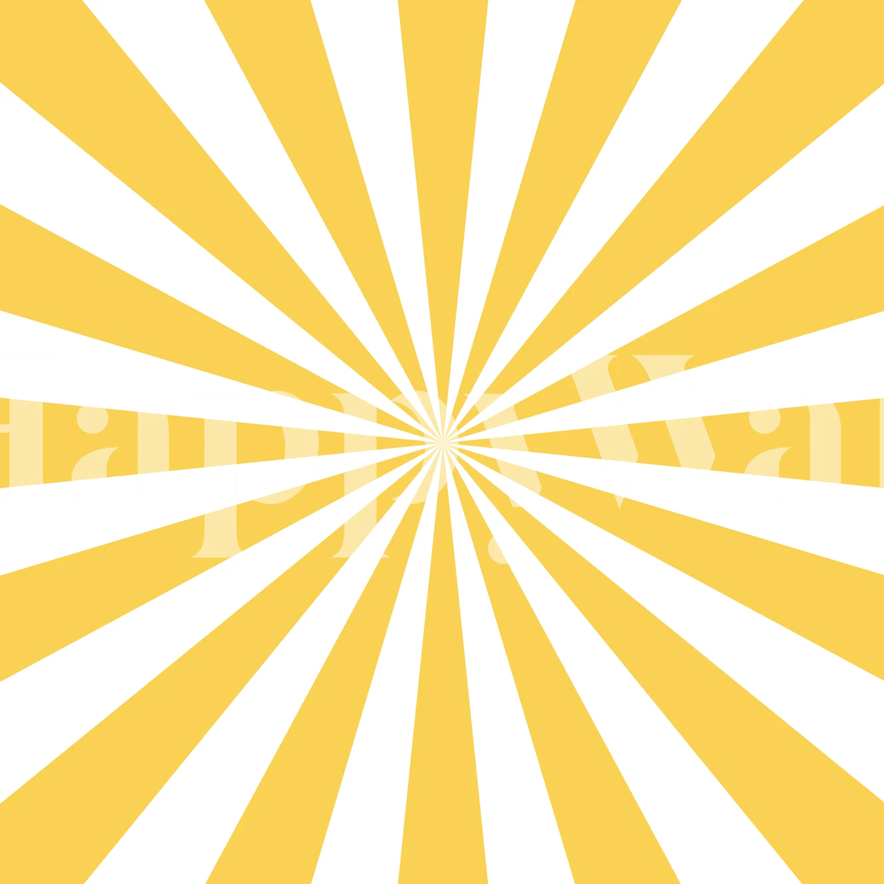 Design de papel de parede Sunburst yellow em um quarto