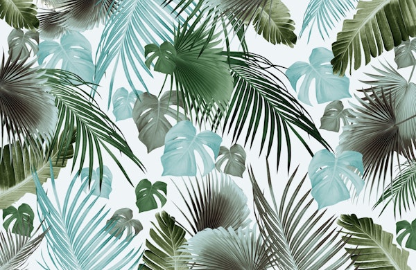 Tropical Jungle Leaves 14a