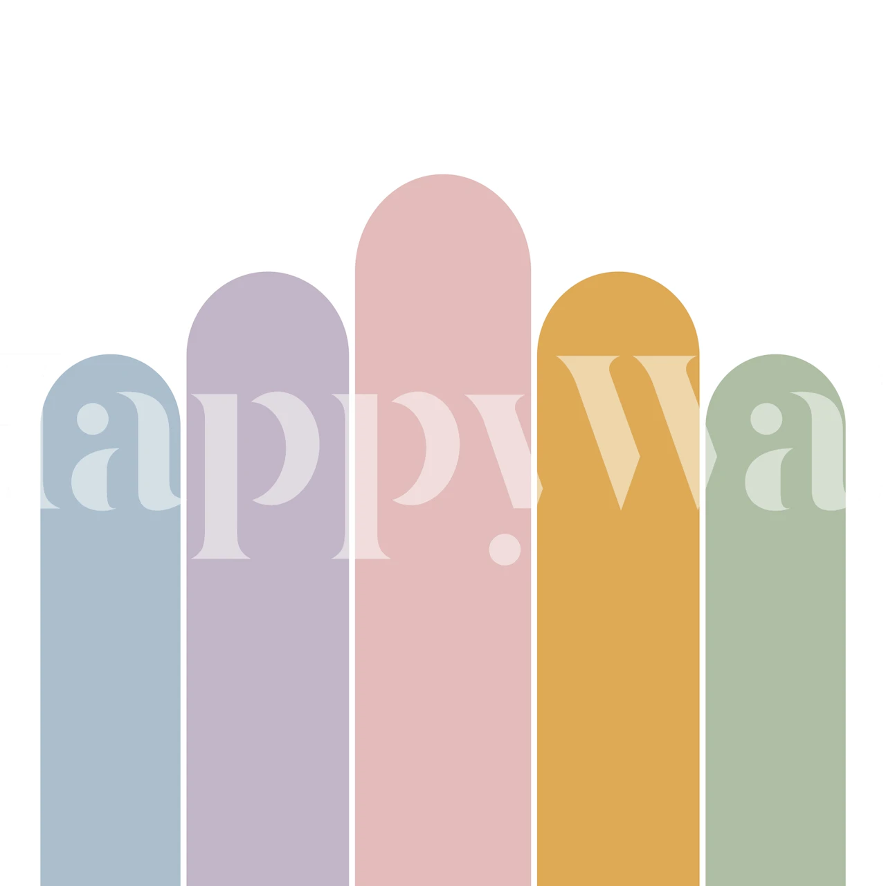 Tapeta Rainbow Pastel Arches u sobi