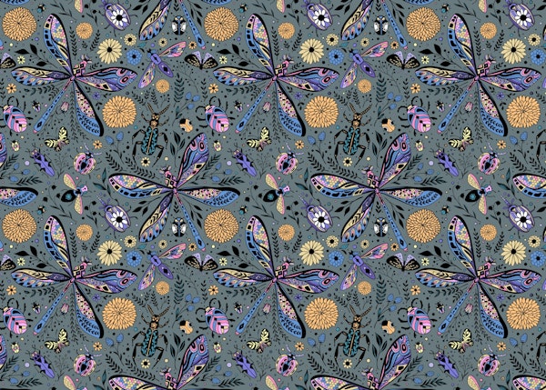 Doodle bugs on slater gray