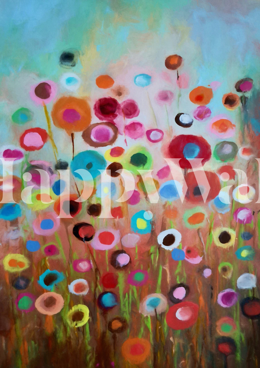 Barevná tapeta Living Flower Garden Painting