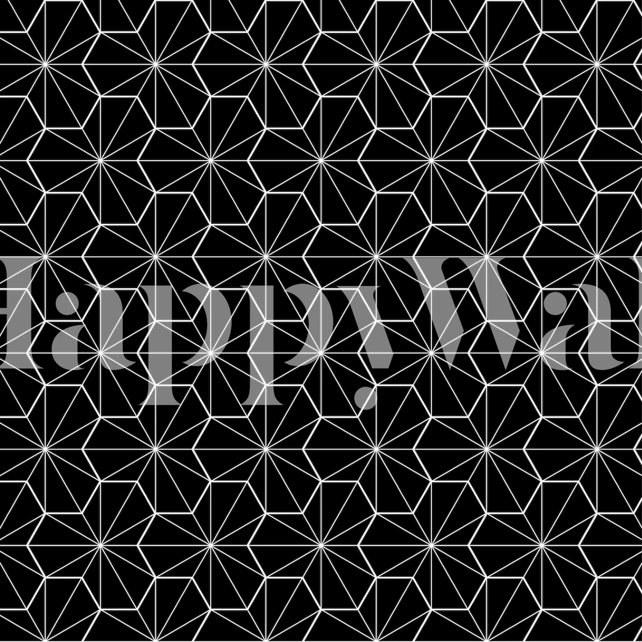 Black geometric wallpaper pattern
