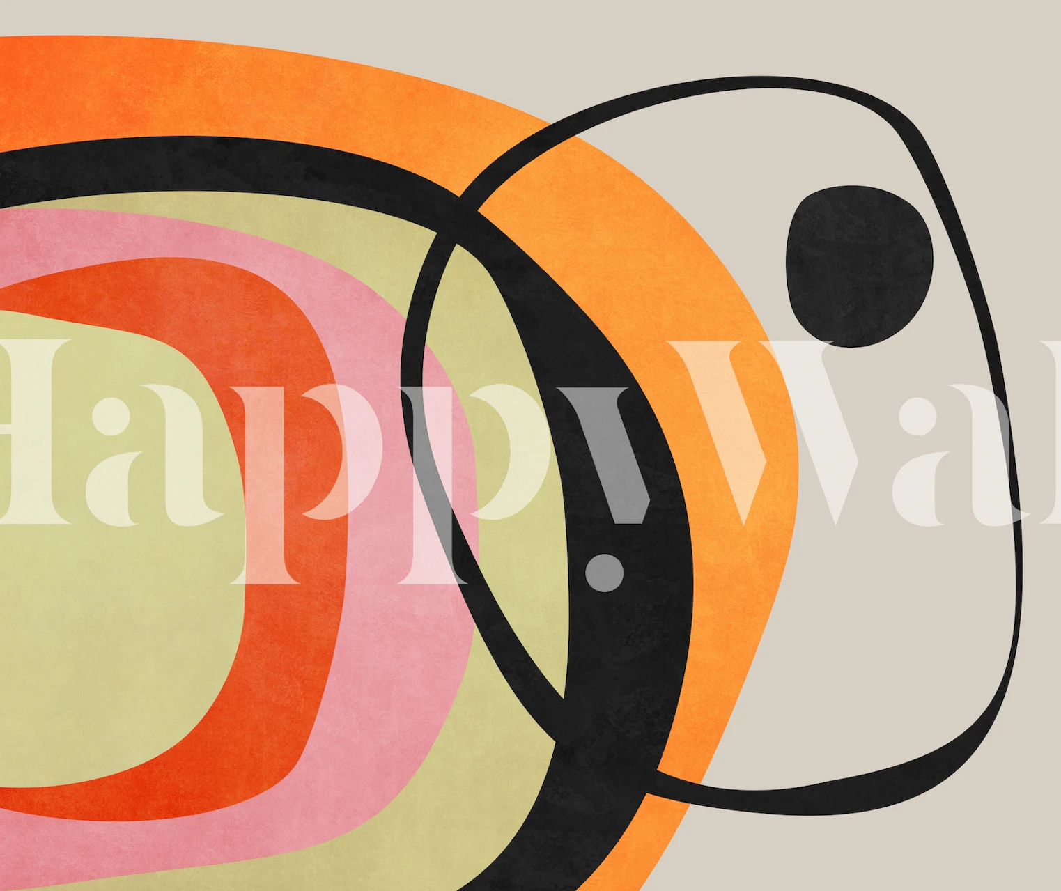 Fargerik tapetdesign i et rom