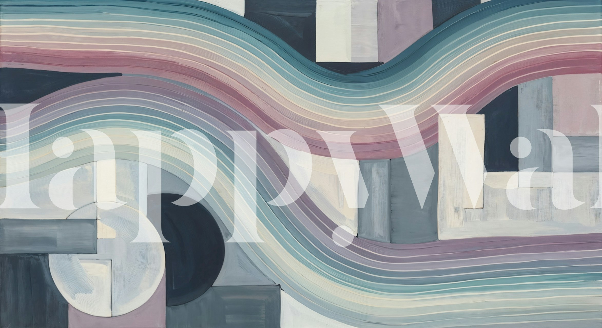 Soft Waves tapeta u postavci sobe