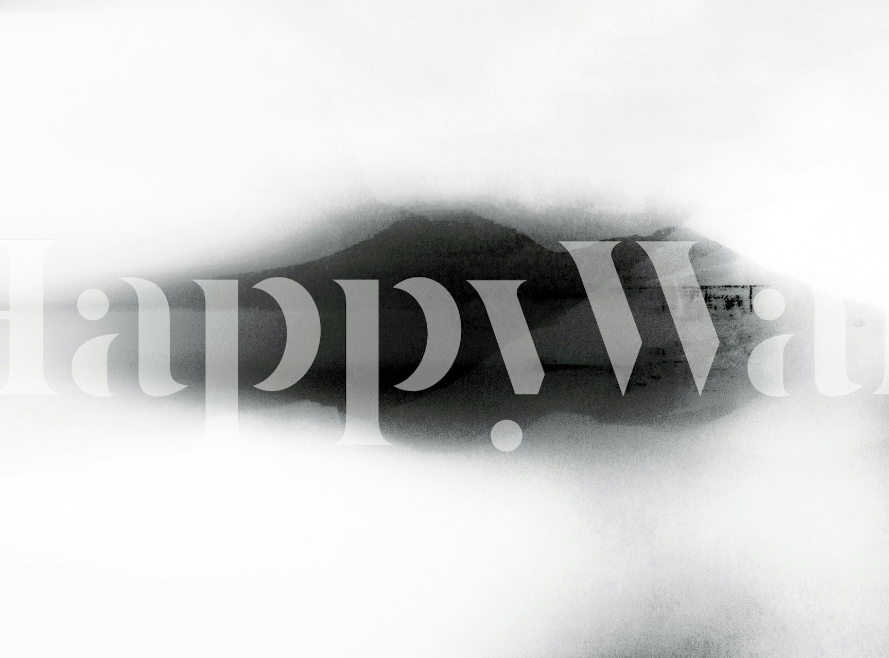 Delicate Japandi wallpaper in a modern room