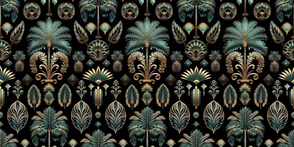 Exquisite Art Deco Palm Trees