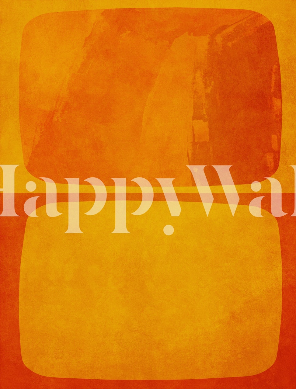 Abstract orange and yellow shapes wallpaper