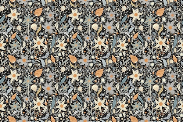 Flowers in the starry night