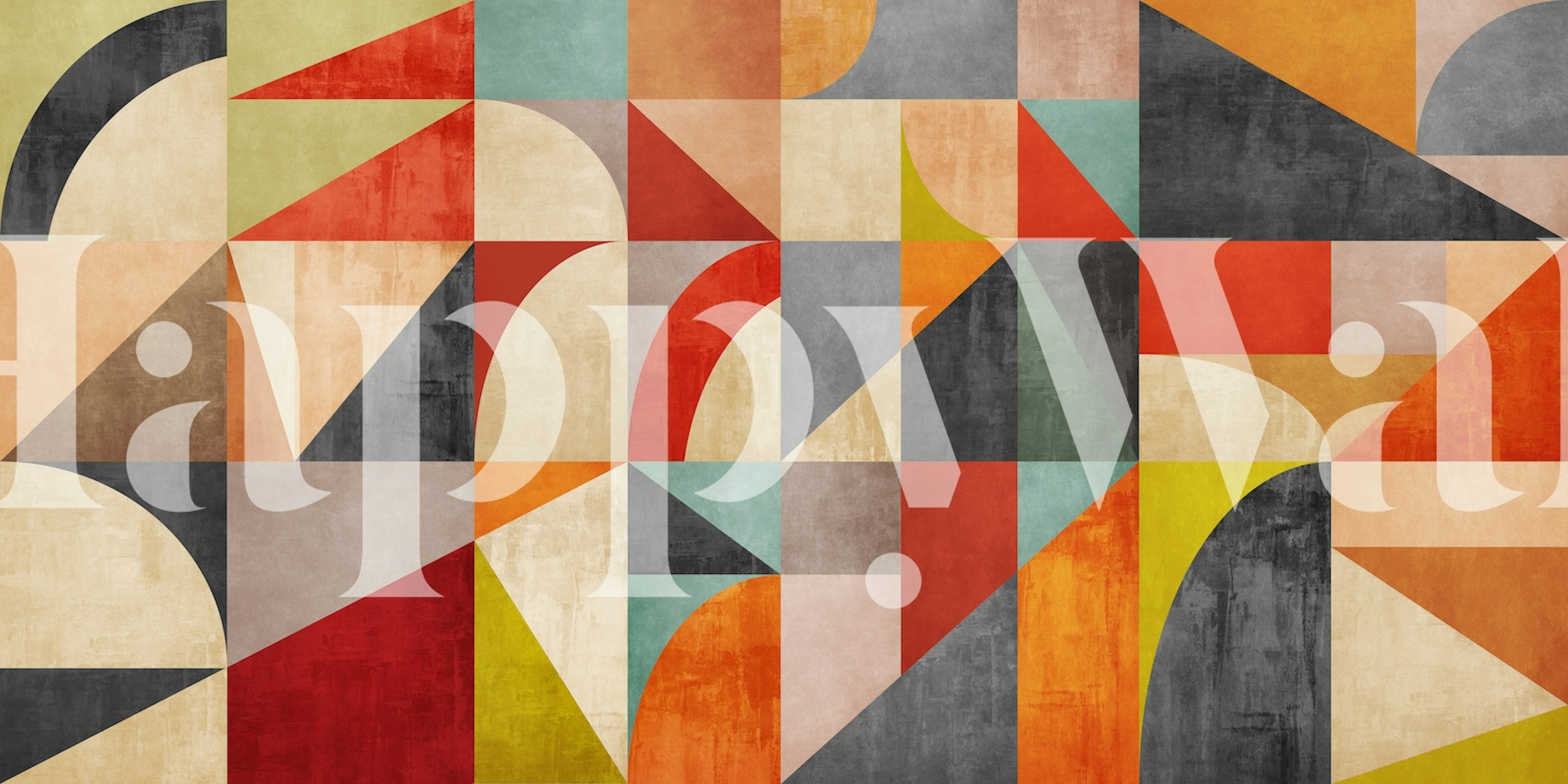 Geometric Concept 35 tapet i et rum