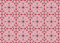 Floral tiles in red tapete