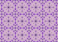 Floral tiles in violet tapete