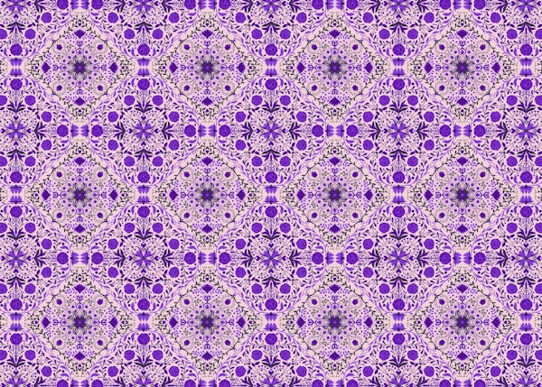 Floral tiles in violet