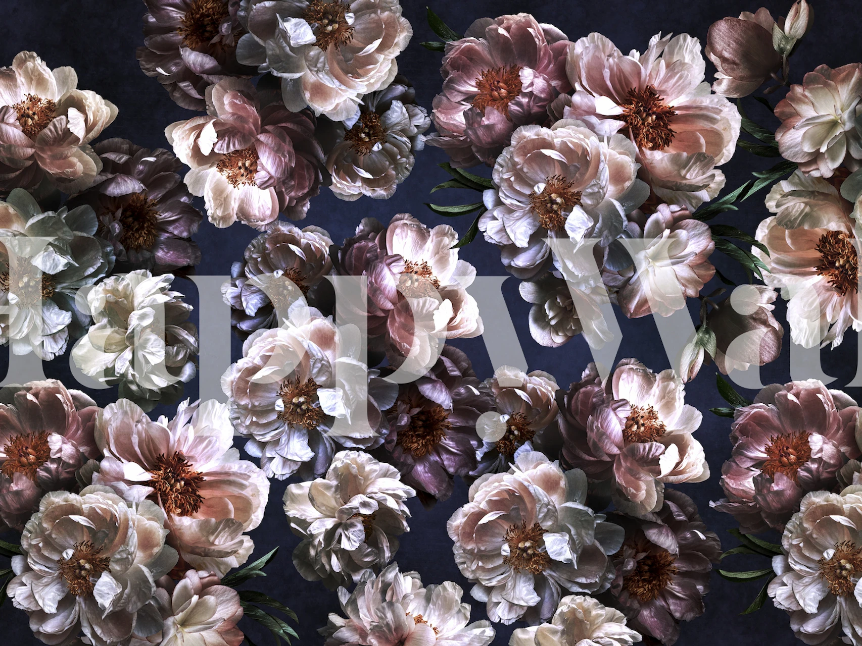 Floral wallpaper design in a room