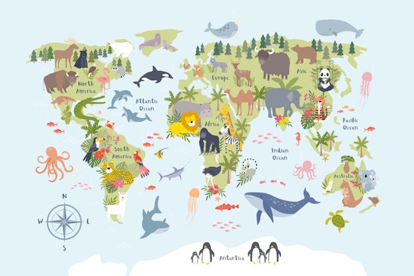 Animal World Map