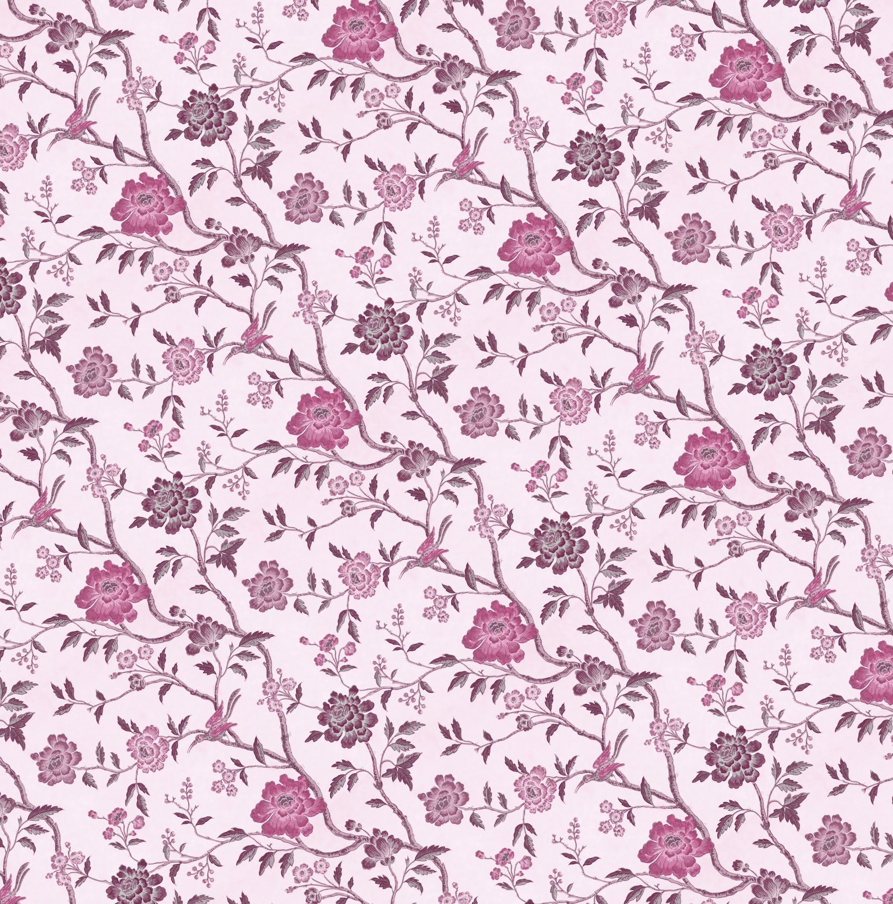 Vintage Floral Pink Wallpaper Happywall