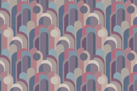Abstract Geo Mauve Beige Blue tapet