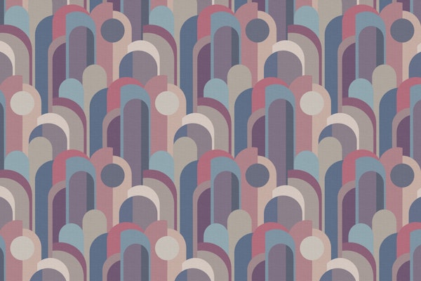 Abstract Geo Mauve Beige Blue