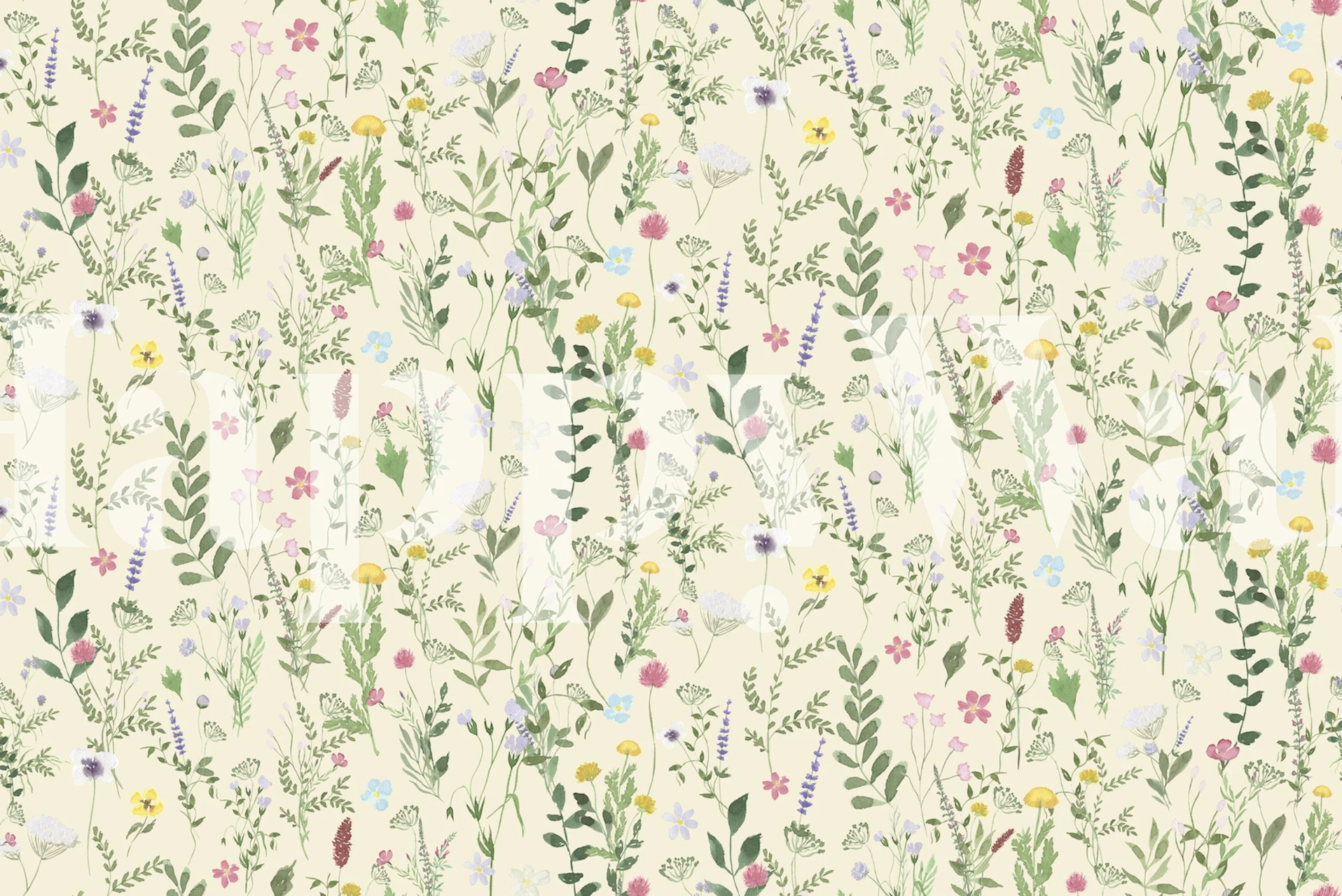 Spring Meadow Wildflower Tapetdesign